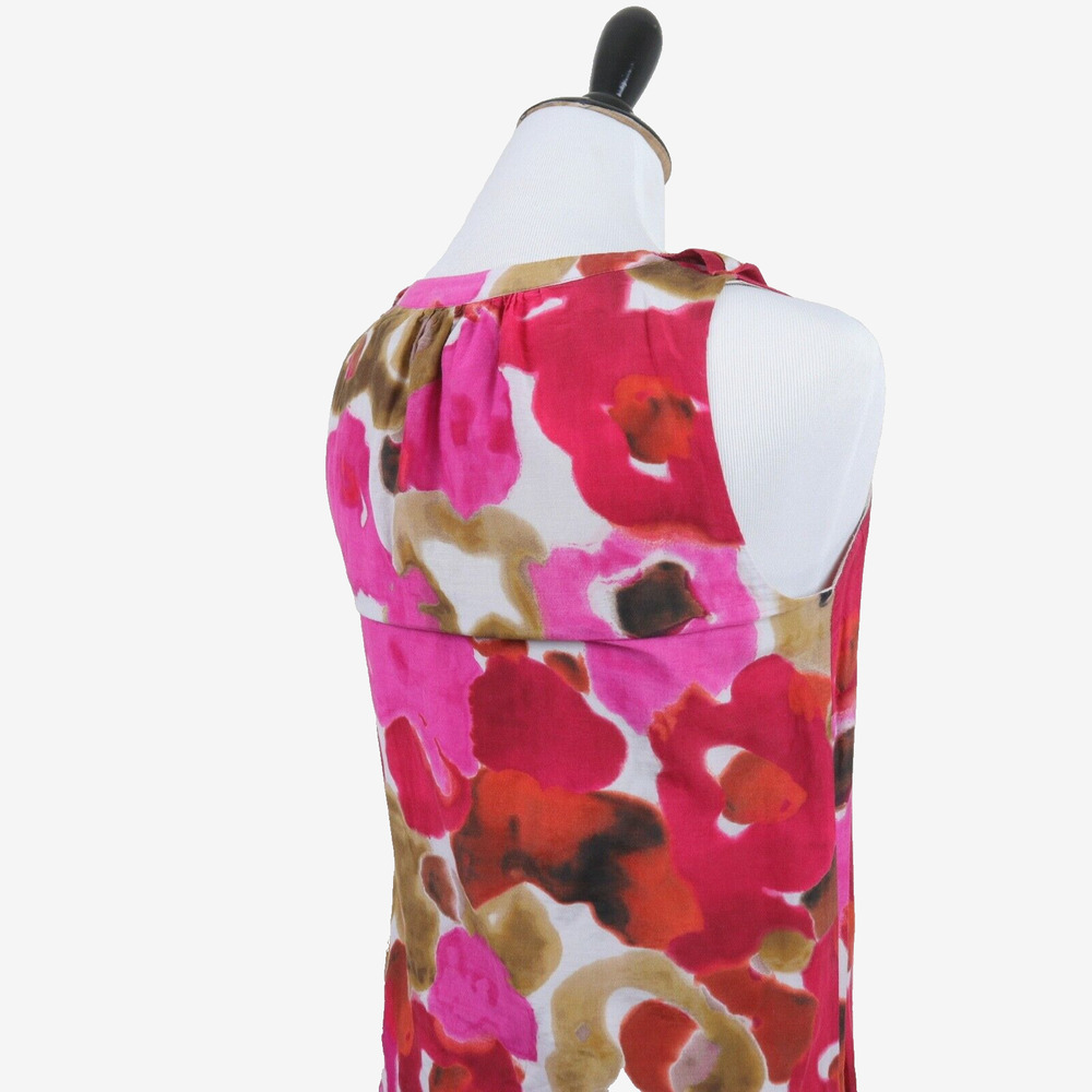 Ann Taylor Loft Size Petite S Silk Blend Floral Mini Dress Ruffle - Picture 5 of 8